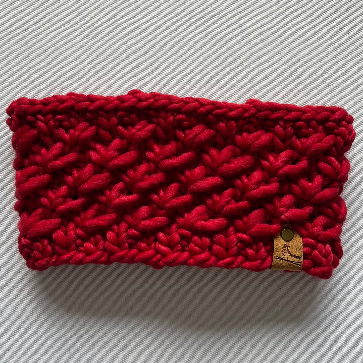 Red Luxury Merino Wool Knit Headband