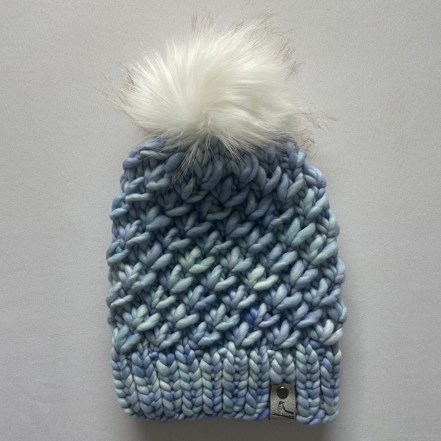 Aquamarine Luxury Merino Wool Knit Infinity Scarf and Hat Set