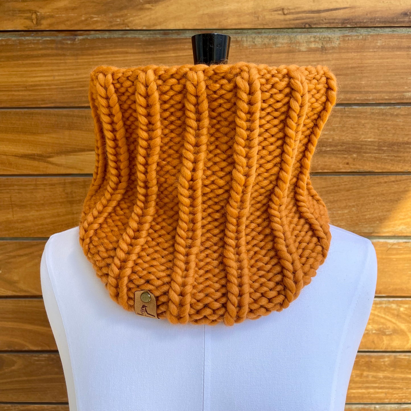 Ginger Peruvian Wool Knit Cowl