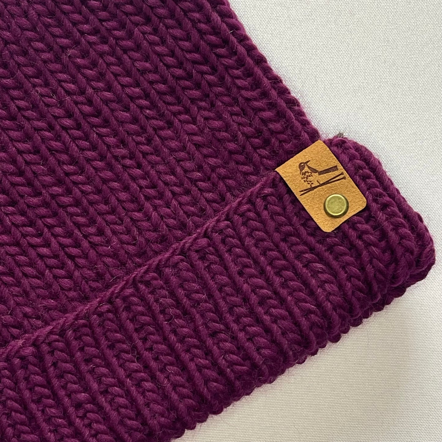 Purple Peruvian Wool Knit Hat