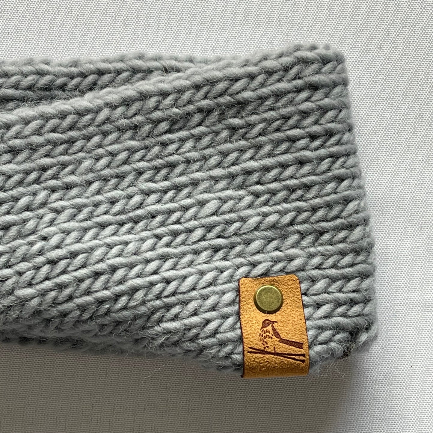 Grey Peruvian Wool Knit Headband