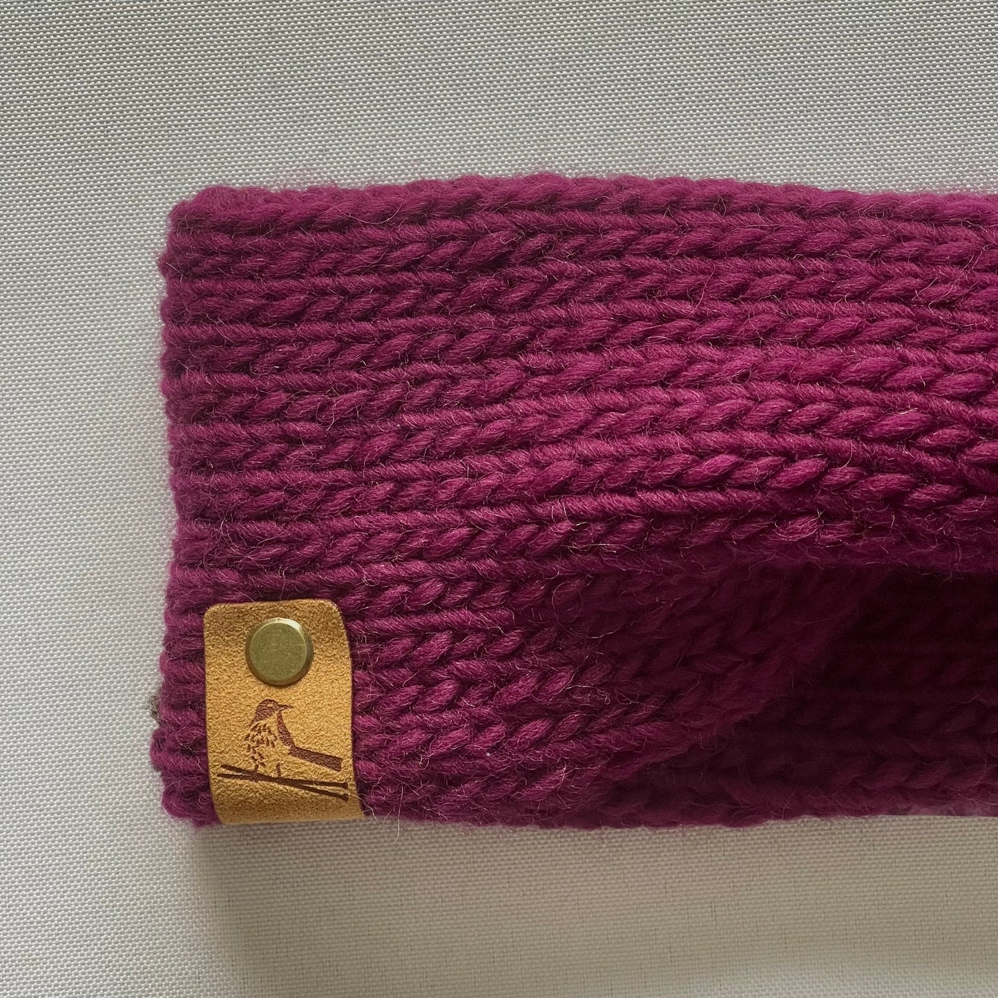 Purple Peruvian Wool Knit Headband