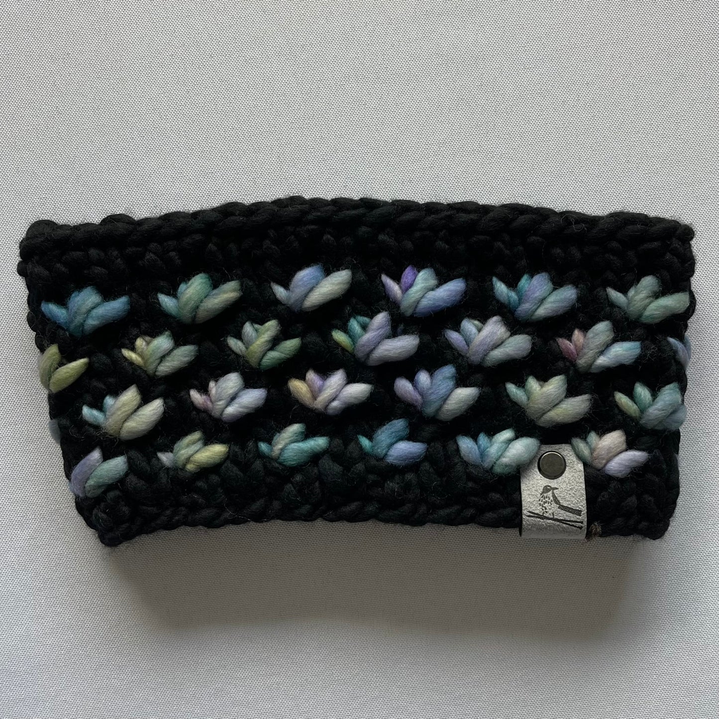 Black and Blue Luxury Merino Wool Knit Headband