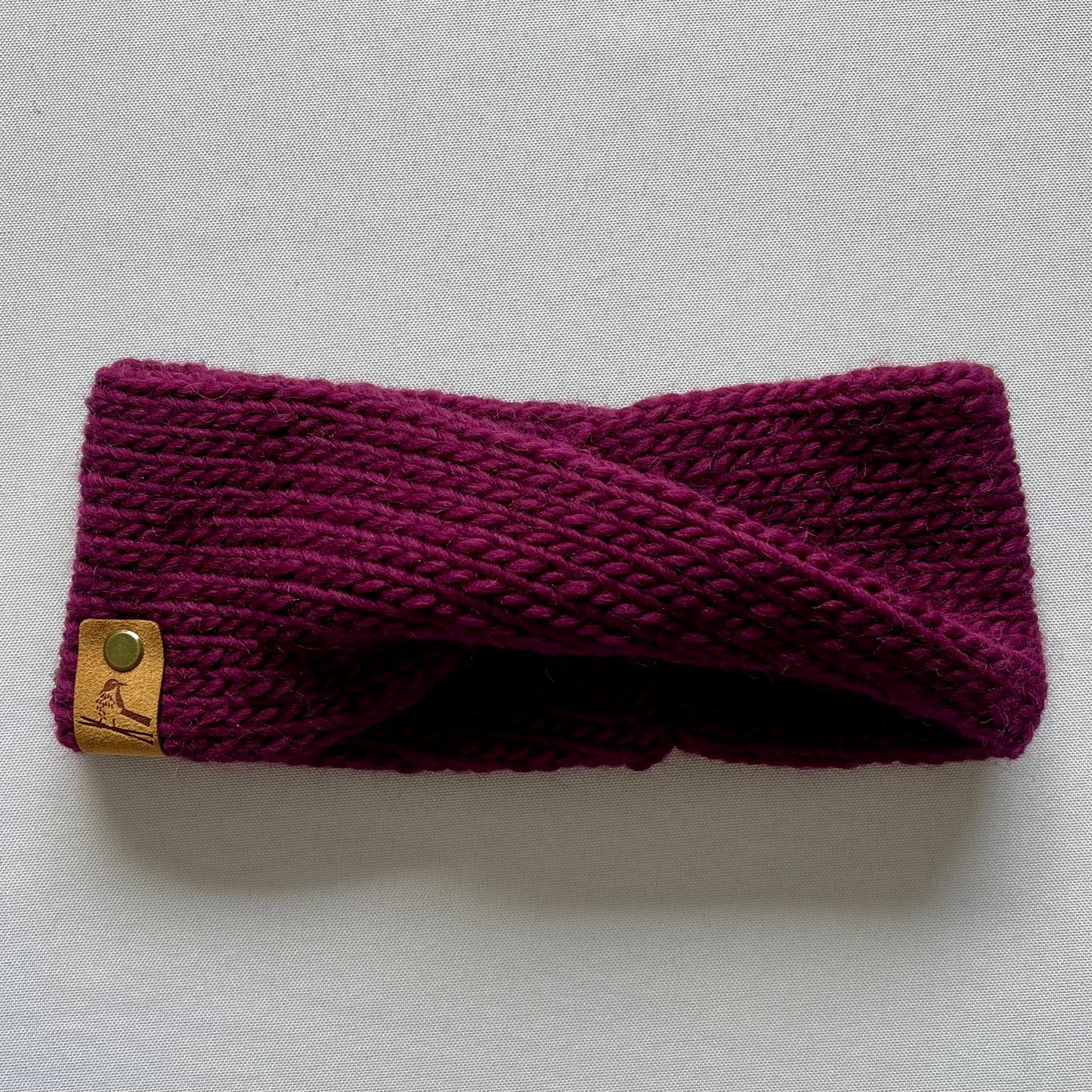 Purple Peruvian Wool Knit Headband