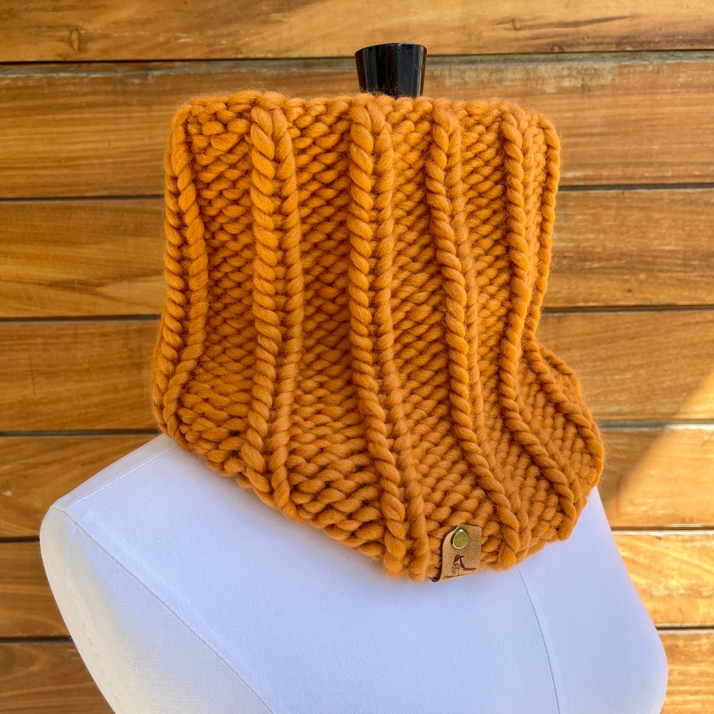 Ginger Peruvian Wool Knit Cowl