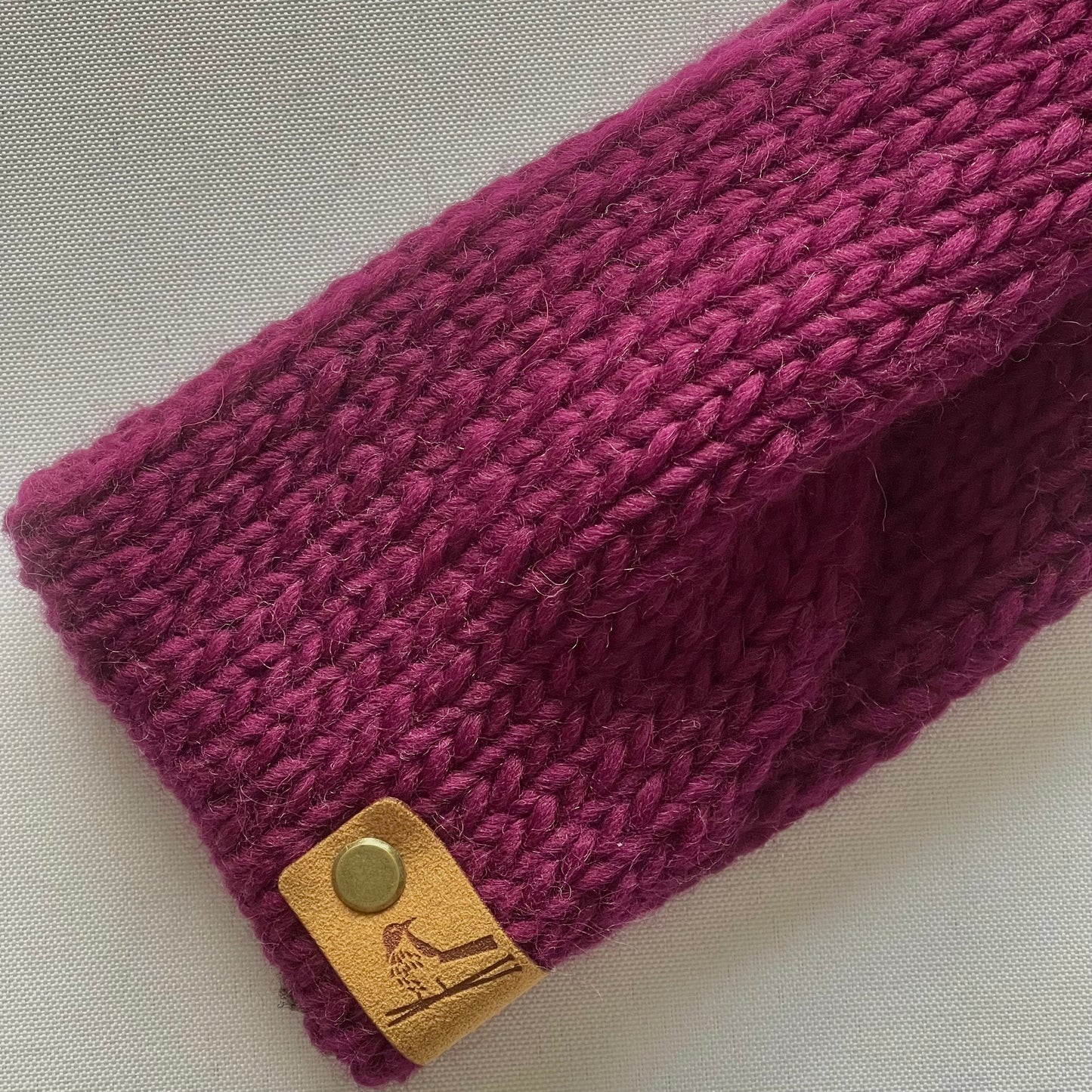 Purple Peruvian Wool Knit Headband