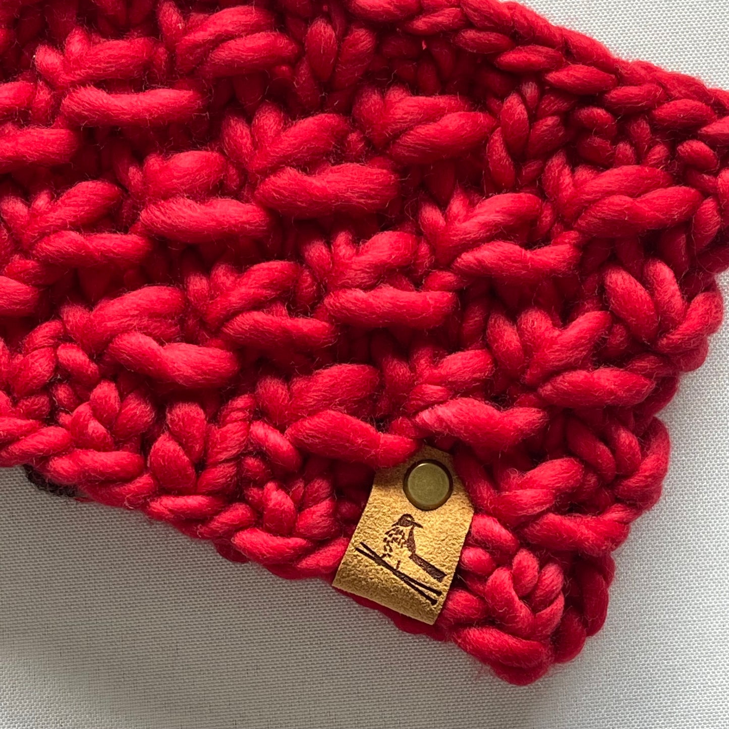 Red Luxury Merino Wool Knit Headband