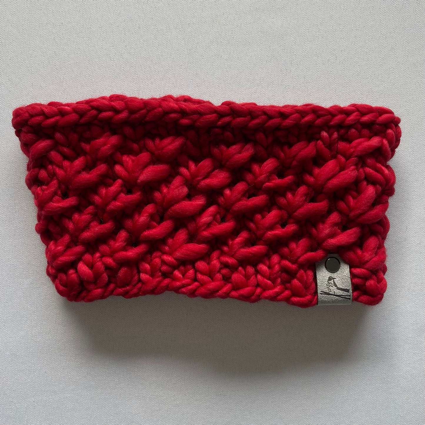 Red Luxury Merino Wool Knit Headband