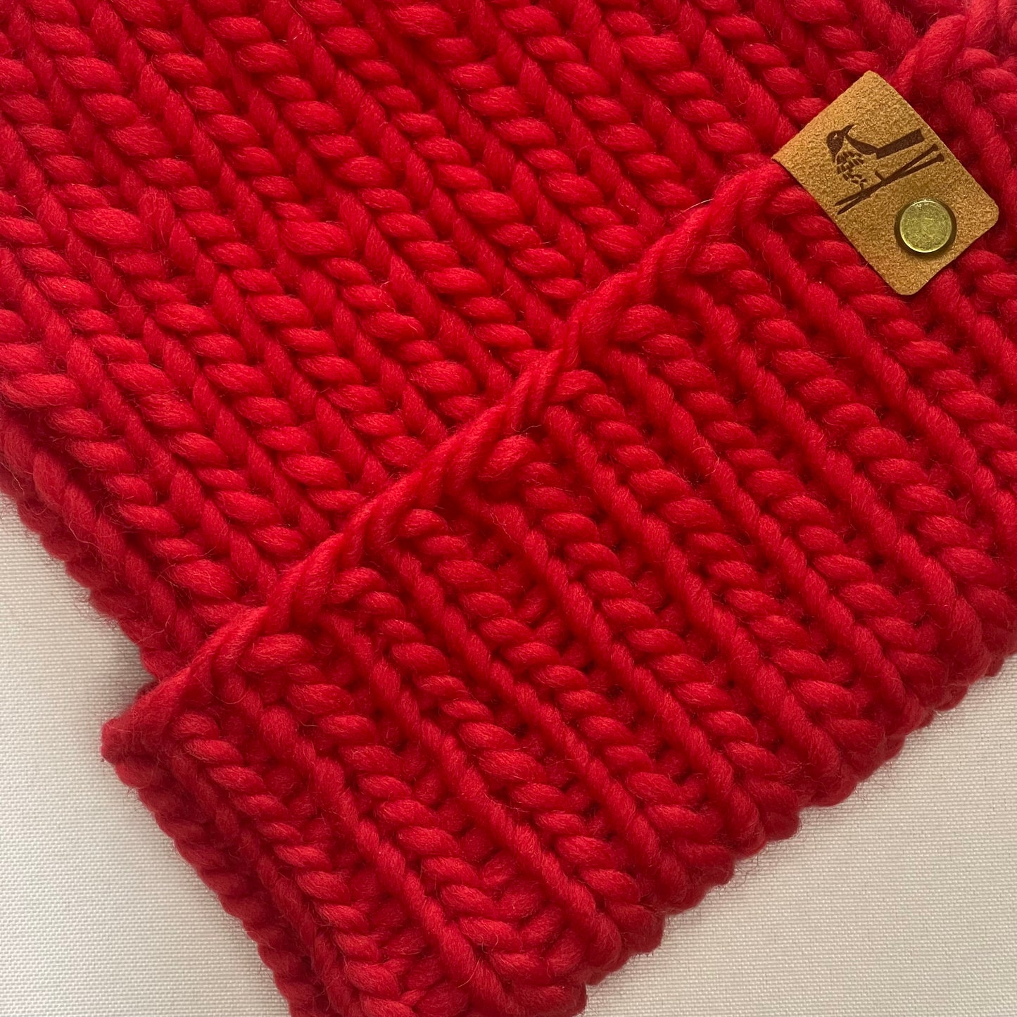 Red Peruvian Wool Knit Hat