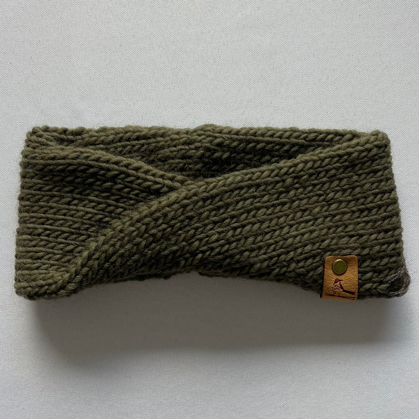 Olive Peruvian Wool Knit Headband